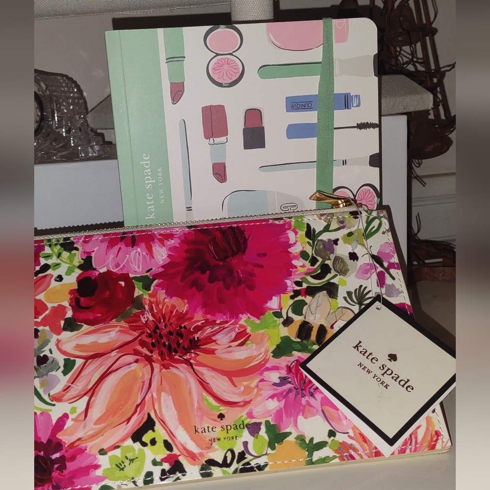 Kate Spade Pencil Case With Sharpener And Writing Tablet Blank Sheets.